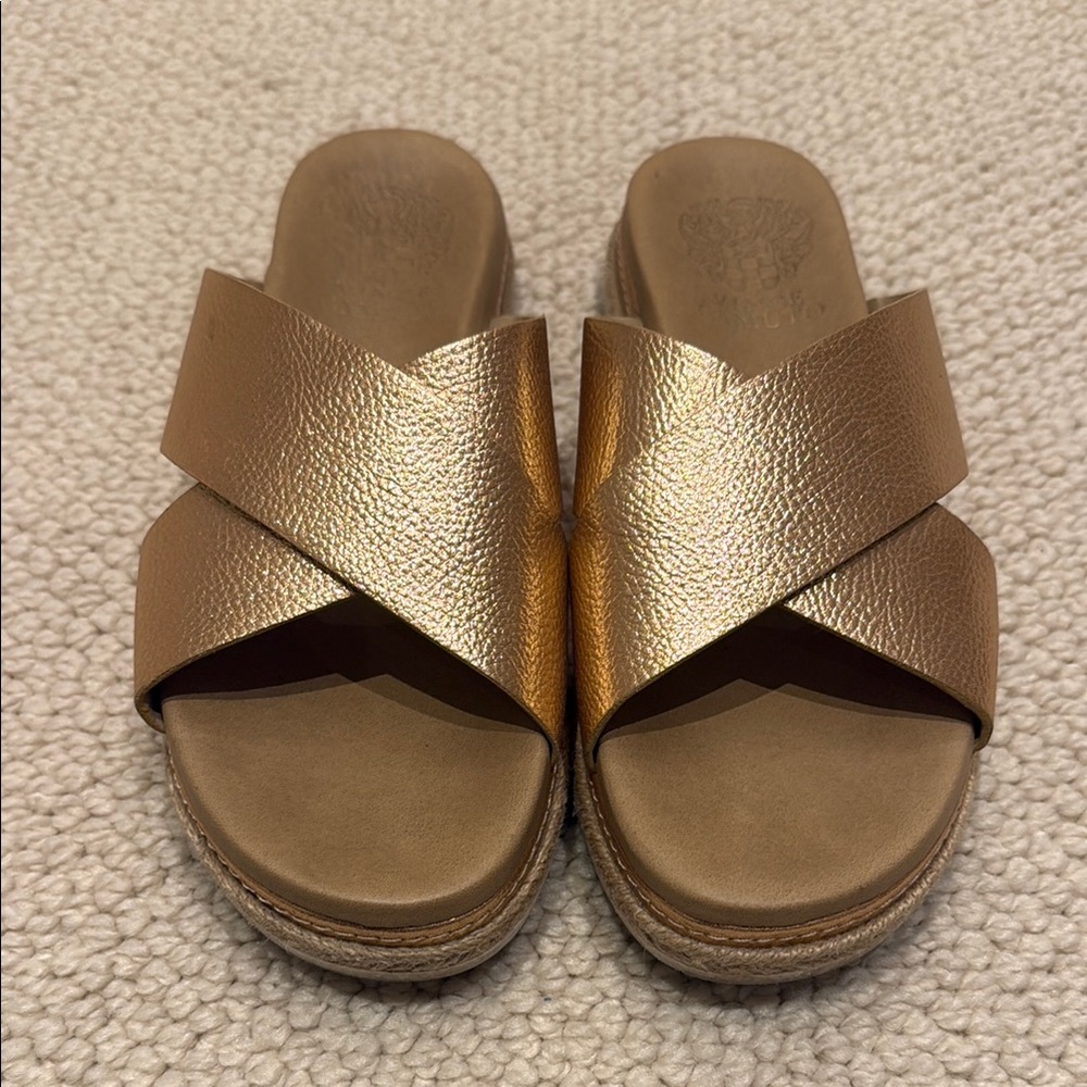 Rose gold sandals